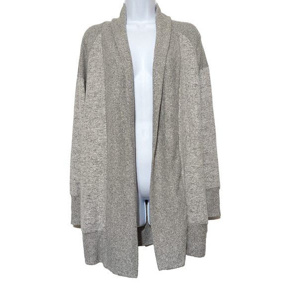 Hippie Rose Cardigan Womens Medium Light Heather Grey Soft Open Front Sweater - Picture 1 of 8